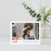 Carte Proposition de fille de la photo de script minimal (Debout devant)