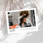 Carte Proposition de fille de la photo de script minimal