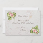 Carte Proposition de la domestique Hibiscus floral tropi (Dos)