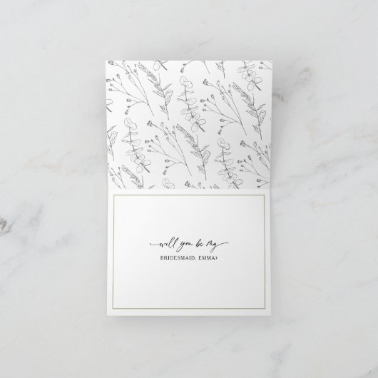 Carte Proposition de la meilleure amie de la mère, Sage  (Intérieur)