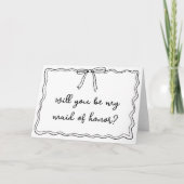 Carte Proposition de la servante d'honneur tirée à la ma (Devant)