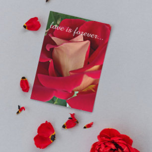 Carte Proposition de mariage personnalisé Rose rouge et 