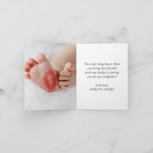 Carte Proposition de parrain | Simple Script classique 2 (Intérieur)