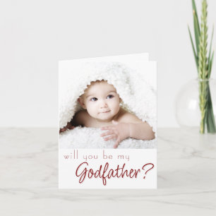 Carte Proposition de parrain Simple Script classique 2