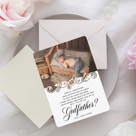 Carte Proposition de photo élégante du parrain