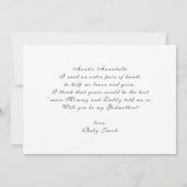 Carte Proposition de photo minimaliste moderne (Dos)