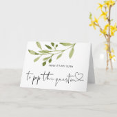 Carte Proposition d'Élégante Mariage d'été (Fleur jaune)