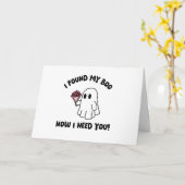 Carte Proposition d'Halloween Cute Ghost Boo Maid of Hon (Fleur jaune)