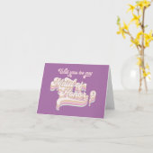 Carte Proposition d'honneur, rétro, tendance, moderne (Fleur jaune)