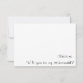 Carte Proposition du Mariage de photos Bridesmaid (Dos)
