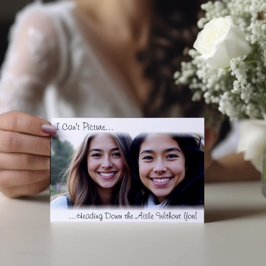 Carte Proposition du Mariage de photos Bridesmaid
