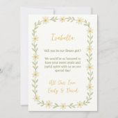 Carte Proposition Fleur mignonne Aquarelle Daisy (Devant)