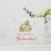 Carte Proposition Godmère Feuilles tropicaux Hibiscus fl (Debout devant)