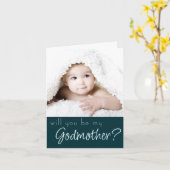 Carte Proposition Godmère | Navy Blue 2 Photo Seras-tu (Fleur jaune)