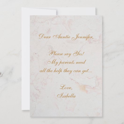 Carte Proposition Godmère Photo Rose Wreath Script Marbr (Dos)