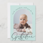 Carte Proposition minimaliste de parrain Photo (Devant)