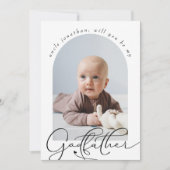 Carte Proposition minimaliste de parrain Photo (Devant)