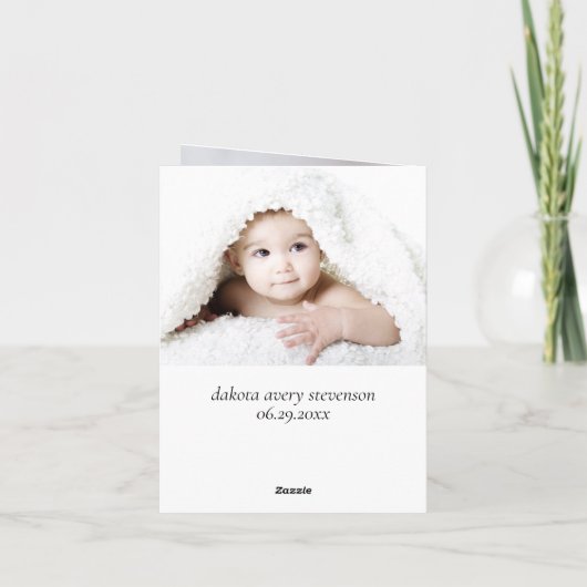 Carte Proposition parent | Simple Script photo classique (Dos)