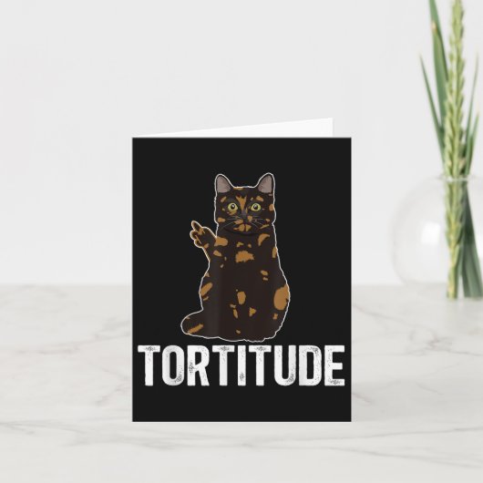 Carte Propriétaire de chat Tortue Caractériel Amateur de (Devant)