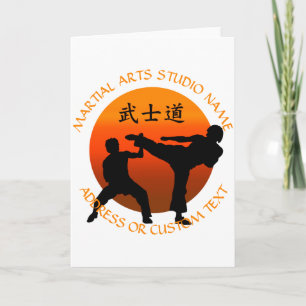 Carte Propriétaire de studio d'arts martiaux Karaté Taek