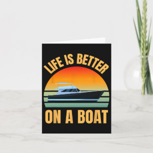 Carte Propriétaire Du Ponton De Bateau Retro Life Est Me