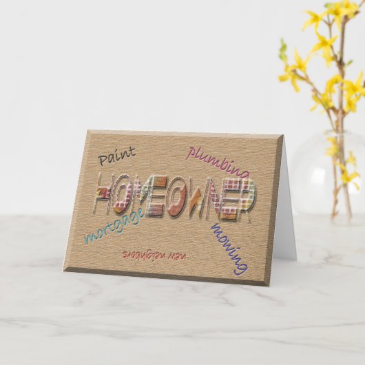 Carte Propriétaire d'une maison (Fleur jaune)