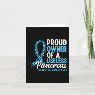 Carte Propriétaire Fière D'Un Pancreas Inutile T1D Fun D