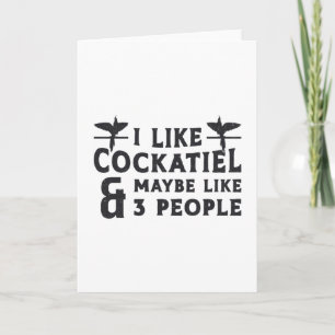 Carte Propriétaires De Cockatiel J'Aime Cockatiel Oiseau