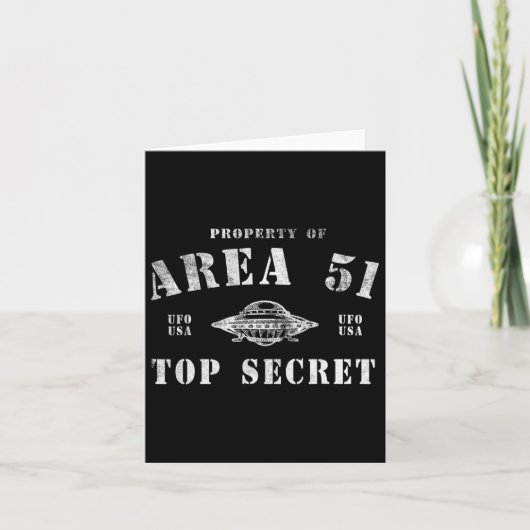 Carte Propriété De La Zone 51 Top Secret Ufo Alien (Devant)