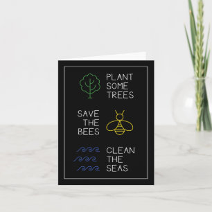 Carte Protection de l'environnement, Arbres Plantes, Sau