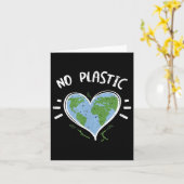 Carte Protection de l'environnement_ Pas de plastique - (Fleur jaune)
