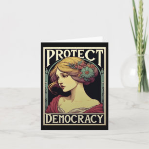 Carte Protéger La Démocratie Militante Féministe Art For
