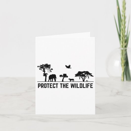 Carte Protéger la faune Safari Conservation des animaux  (Devant)