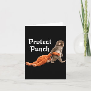 Carte Protéger le bébé singe coup de poing