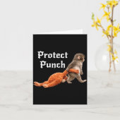 Carte Protéger le bébé singe coup de poing (Fleur jaune)