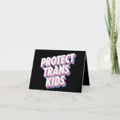 Carte Protéger les enfants trans LGBTI+ Fière Mois des d (Devant)