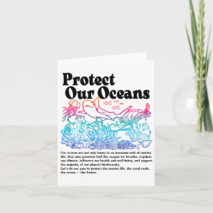 Carte Protéger nos océans Sauver la Terre Journée mondia