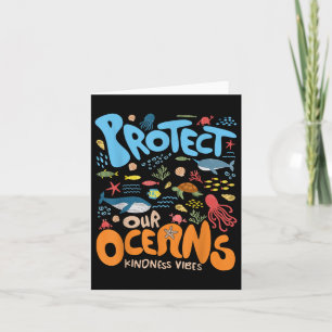 Carte Protégez notre océan Soyez comme Tortue requin Rét