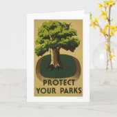 Carte Protégez vos parcs WPA 1938 (Fleur jaune)