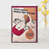 Carte Protégez-vous preuve de moustique votre maison (Fleur jaune)