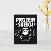 Carte Protein Sheikh Amusant Arabe Salle De Sport Fitnes (Fleur jaune)