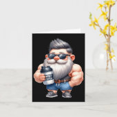 Carte Protéine de Whey Gnome Papa Funny Bodybuilder Grap (Fleur jaune)