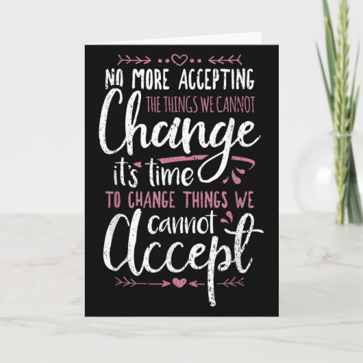 Carte Protest Change What You Cannot Accept Black Histor (Devant)