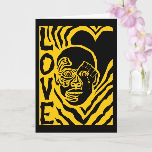 Carte protestation avec amour (Orchidée)