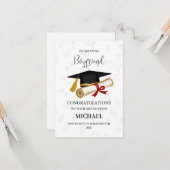 Carte Proud Boyfriend Graduation Personalized (Devant/Arrière en situation)
