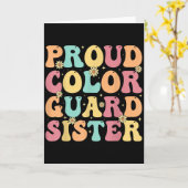 Carte Proud Color Guard Sister - Groovy Colorguard's Sis (Fleur jaune)
