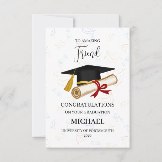 Carte Proud Friend Graduation Personalized (Devant)