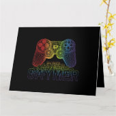 Carte Proud Gaymer, Jeu Gay pride (Fleur jaune)