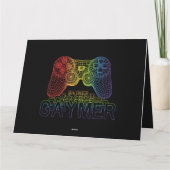 Carte Proud Gaymer, Jeu Gay pride (Dos)