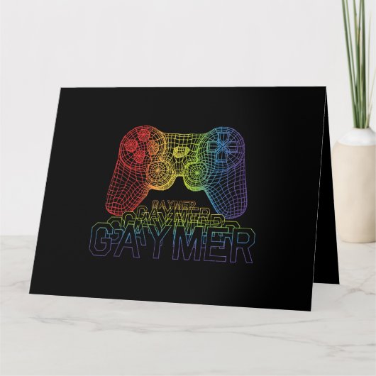 Carte Proud Gaymer, Jeu Gay pride (Devant)